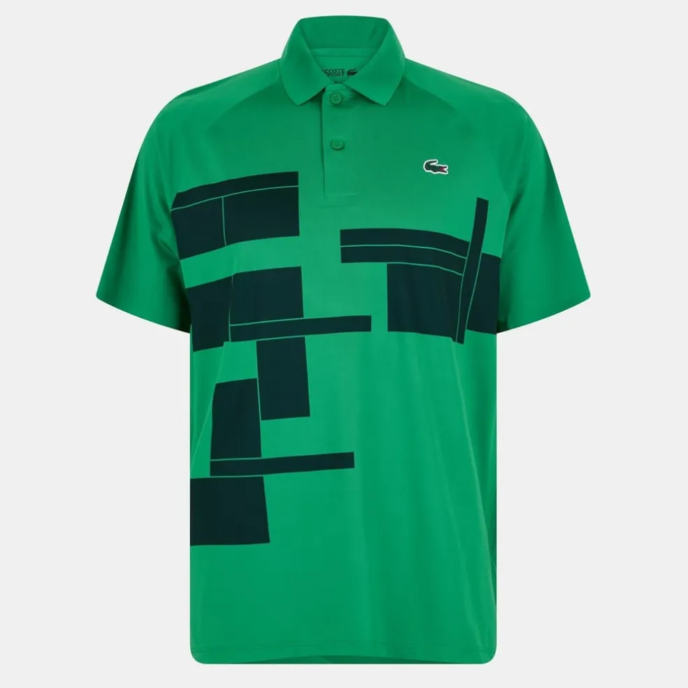 Lacoste Regular Fit Raglan Sleeve Polo Shirt in Green