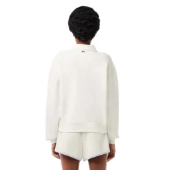 Lacoste Relaxed Fit Long Sleeve Sweatshirt in Cream