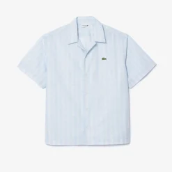 Lacoste Relaxed Fit Short Sleeve Shirt in Light Blue