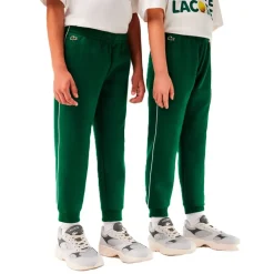 Lacoste Ribbed Cuff Straight Leg Joggers in Green