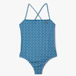 Lacoste Robert George Print One-Piece Swimsuit in Multi colour