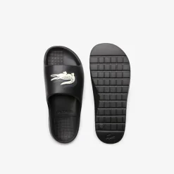 Lacoste Serve 2.0 Sliders in Black-White