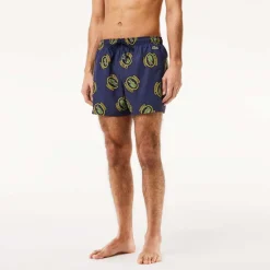 Lacoste Short Printed Swim Trunks in Multi colour