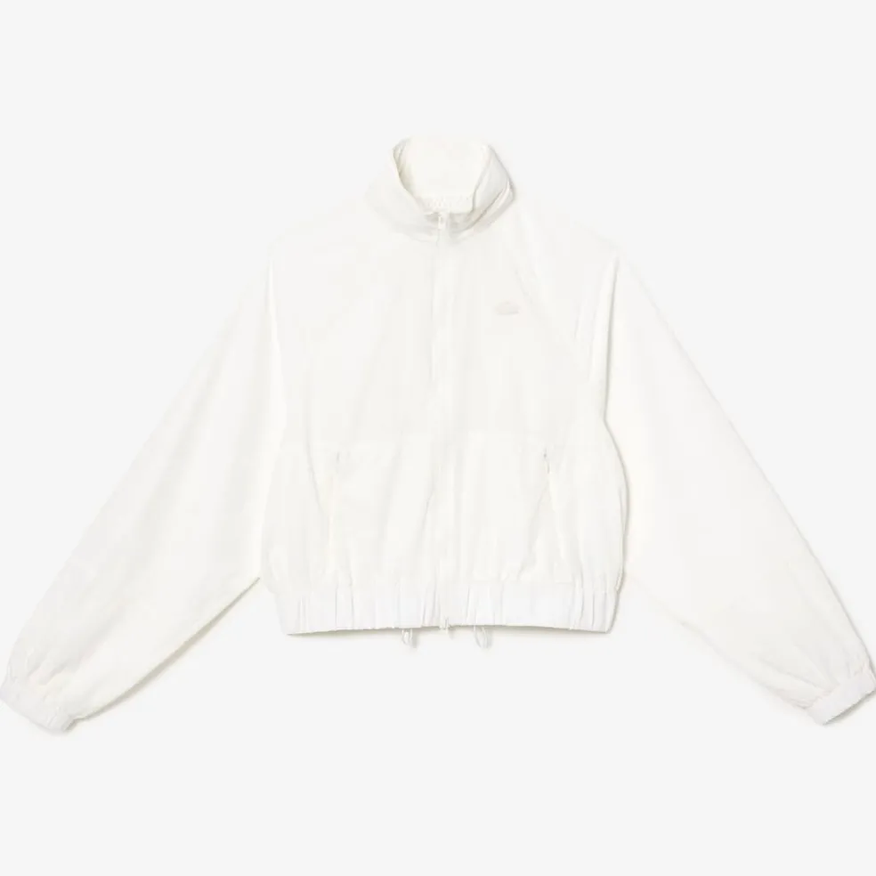 Lacoste Short Zip-Up Jacket in White