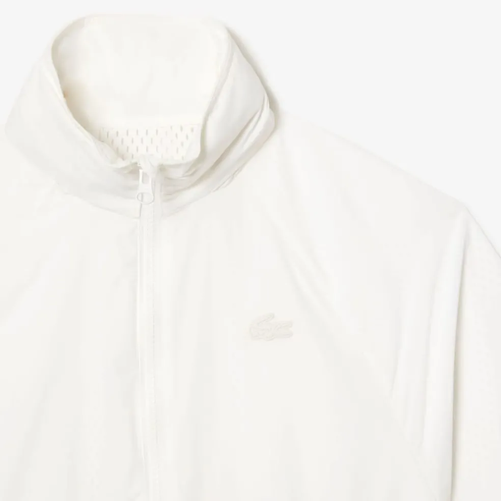 Lacoste Short Zip-Up Jacket in White