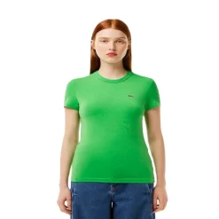 Lacoste Slim Fit Crew Neck Short Sleeve T-Shirt in Green