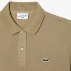 Lacoste Slim Fit L.12.12 Piqué Polo Shirt in Brown