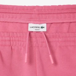 Lacoste Slim Fit Organic Cotton Joggers in Pink