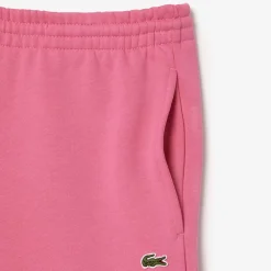 Lacoste Slim Fit Organic Cotton Joggers in Pink