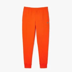 Lacoste Slim Fit Organic Cotton Joggers in Orange