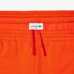 Lacoste Slim Fit Organic Cotton Joggers in Orange