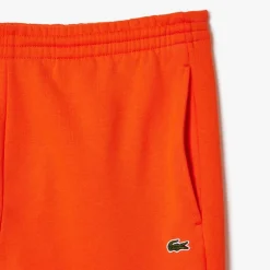 Lacoste Slim Fit Organic Cotton Joggers in Orange