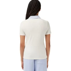 Lacoste Slim Fit Short Sleeve Polo Shirt in Cream