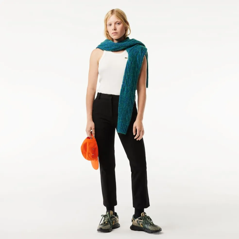 Lacoste Slim Fit Stretch Cotton Chinos in Black