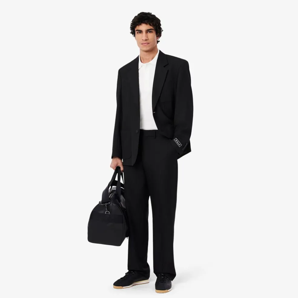 Lacoste Slim Fit Stretch Mini Piqué Polo Shirt in White