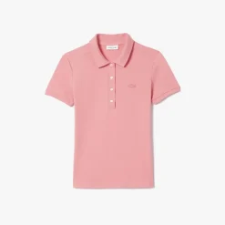 Lacoste Slim-Fit Stretch Mini Piqué Polo Shirt in Pink