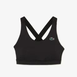 Lacoste Sport Crocodile Bra in Black