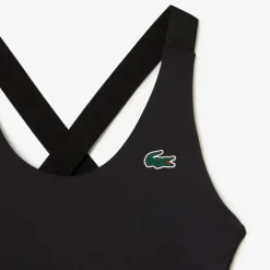 Lacoste Sport Crocodile Bra in Black