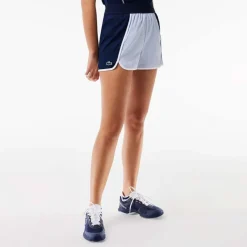 Lacoste Sport Stretch Diamond Taffeta Sport Shorts in Blue