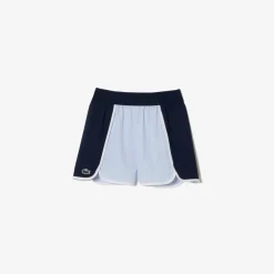 Lacoste Sport Stretch Diamond Taffeta Sport Shorts in Blue