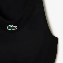 Lacoste Sport Stretch Removable Padded Bralette in Black