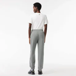 Lacoste Straight Leg Embroidered Sweatpants in Grey