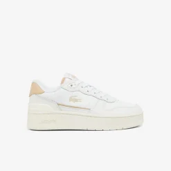 Lacoste T-Clip Platform Leather Trainers in White
