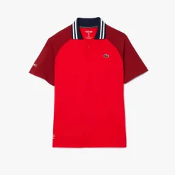 Lacoste Tennis X Daniil Medvedev Slim-Fit Polo Shirt in Red