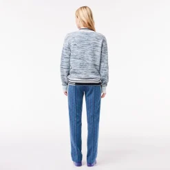 Lacoste V-Neck Regular Fit Long Sleeve Sweater in Multi