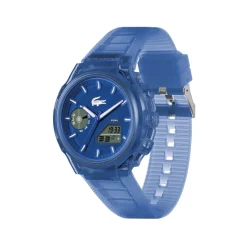 Lacoste Watches Mens Lc33 Silicone Strap Watch in Blue