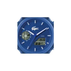 Lacoste Watches Mens Lc33 Silicone Strap Watch in Blue