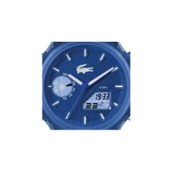 Lacoste Watches Mens Lc33 Silicone Strap Watch in Blue