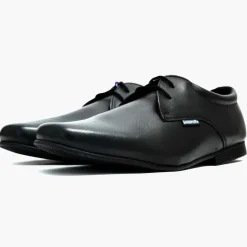 Lambretta Plain Derby Oxfords in Black