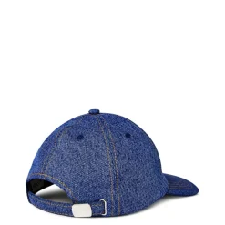 Lanvin Denim Cap with Large Logo in Blue