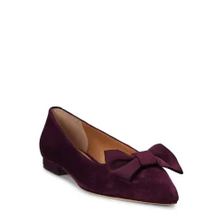 Lauren by Ralph Lauren Bow Ballet Flat Pumps in Red