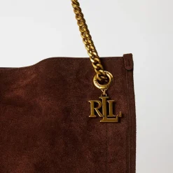Lauren by Ralph Lauren Bradley Shopper Tote with Detachable Strap in Brown