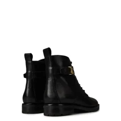 Lauren by Ralph Lauren Burnished Leather Boot in Black