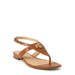Lauren by Ralph Lauren Leather Sandal in Brown