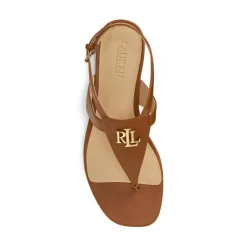Lauren by Ralph Lauren Leather Sandal in Brown