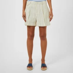 Lauren by Ralph Lauren Pleated Shorts in Cream