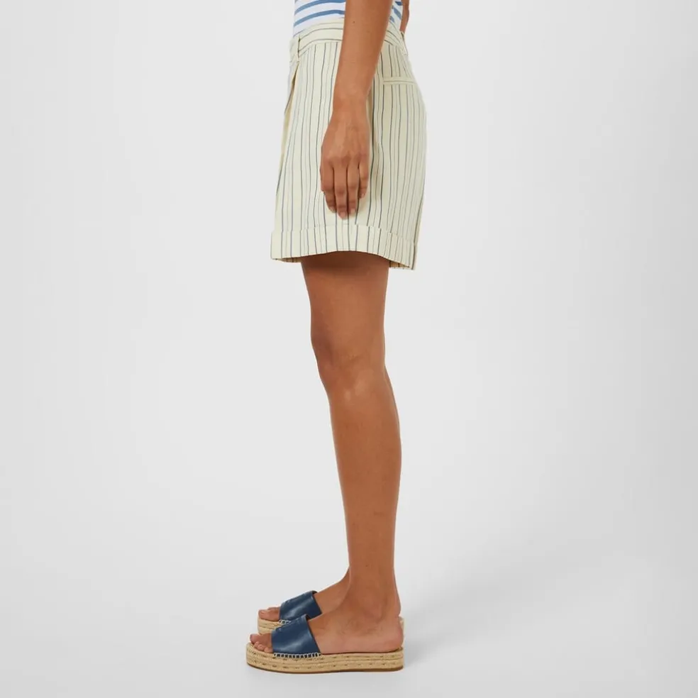 Lauren by Ralph Lauren Pleated Shorts in Cream