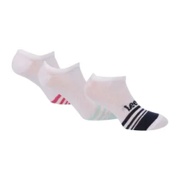 Lee 3 Pack of Trainer Liner Socks in White