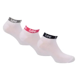 Lee 3 Pack of Trainer Liner Socks in White