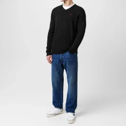 Lee Cooper Cooper Long Sleeve V Neck Jumper in Black
