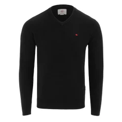 Lee Cooper Cooper Long Sleeve V Neck Jumper in Black
