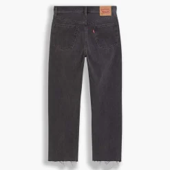 Levis 501 Crop Get Off My Cloud Jeans in Black