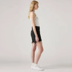 Levis 501 Mid Thigh Short Lunar Blac in Black
