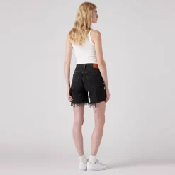 Levis 501 Mid Thigh Short Lunar Blac in Black