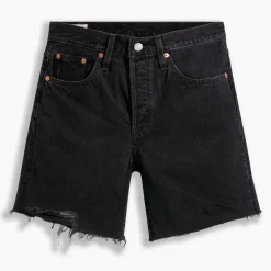 Levis 501 Mid Thigh Short Lunar Blac in Black