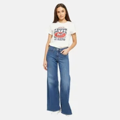 Levis 318 Shaping Wide Leg Jeans in Blue